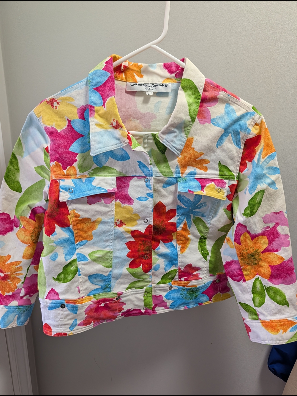 Vtg French Laundry Floral Jacket